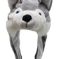 Veryrich Plush Hats, Super Soft Warm Hat Animal Hats, Cozy Winter Hat Novelty Party Cap For Kids Girls Boys - One Size (Husky Ha