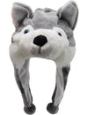 Veryrich Plush Hats, Super Soft Warm Hat Animal Hats, Cozy Winter Hat Novelty Party Cap For Kids Girls Boys - One Size (Husky Ha