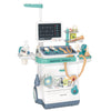 Deejoy Toy Doctor Kit for Kids, Pretend Medical Station Set for Boys & Girls, 26 Accessories Mobile Cart with Lights and Thermom