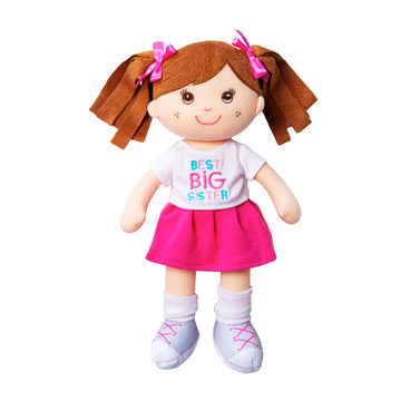 Martloop Best Big Sister Doll Bundle - Includes Doll, Book, And Stickers - Perfect Sibling Gift From Baby Or Toddler, 3 Piece Bu
