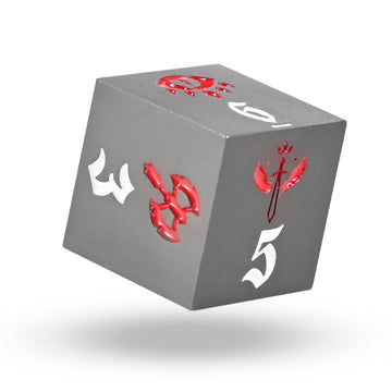 Banloga DND Dice Set,7PCS Metal Dice Set for Dungeons and Dragons,Class Icons Dice,Role Playing Board Games Accessories(Gray)