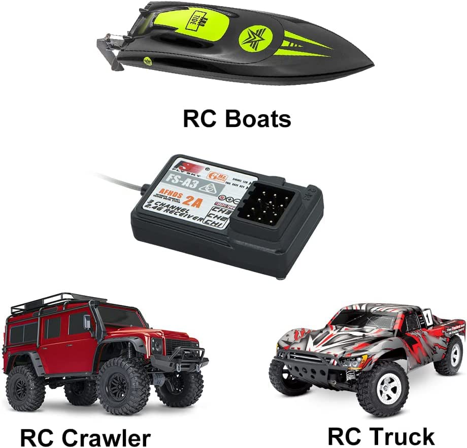 Flysky Fs-A3 3Ch Receiver 2.4G Afhds 2A For Flysky Fs-Gt5 Fs-Gt2E Fs-Gt2F Fs-Gt2G Fs-It3B Fs-It3C Transmitter (2 Pcs)