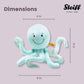 Steiff Ockto Octopus, Premium Octopus Stuffed Animal, Octopus Toys, Stuffed Octopus, Octopus Plush, Sea Stuffed Animals, Ocean Toys, Ocean Plush, Soft Cuddly Friends (Turquoise, 11')
