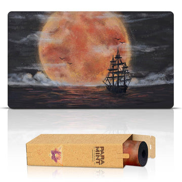 Paramint Blood Moon Flying Dutchman (Stitched) - Mtg Playmat - Compatible With Magic The Gathering Playmat - Play Mtg, Yugioh, Tcg - Original Play Mat Art Designs & Accessories