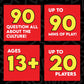 Urban Trivia Game - Black Card Game for Culture, Trivia on TV, Movies, Music & Sports - 1st Edition, Cardstock, Black/White