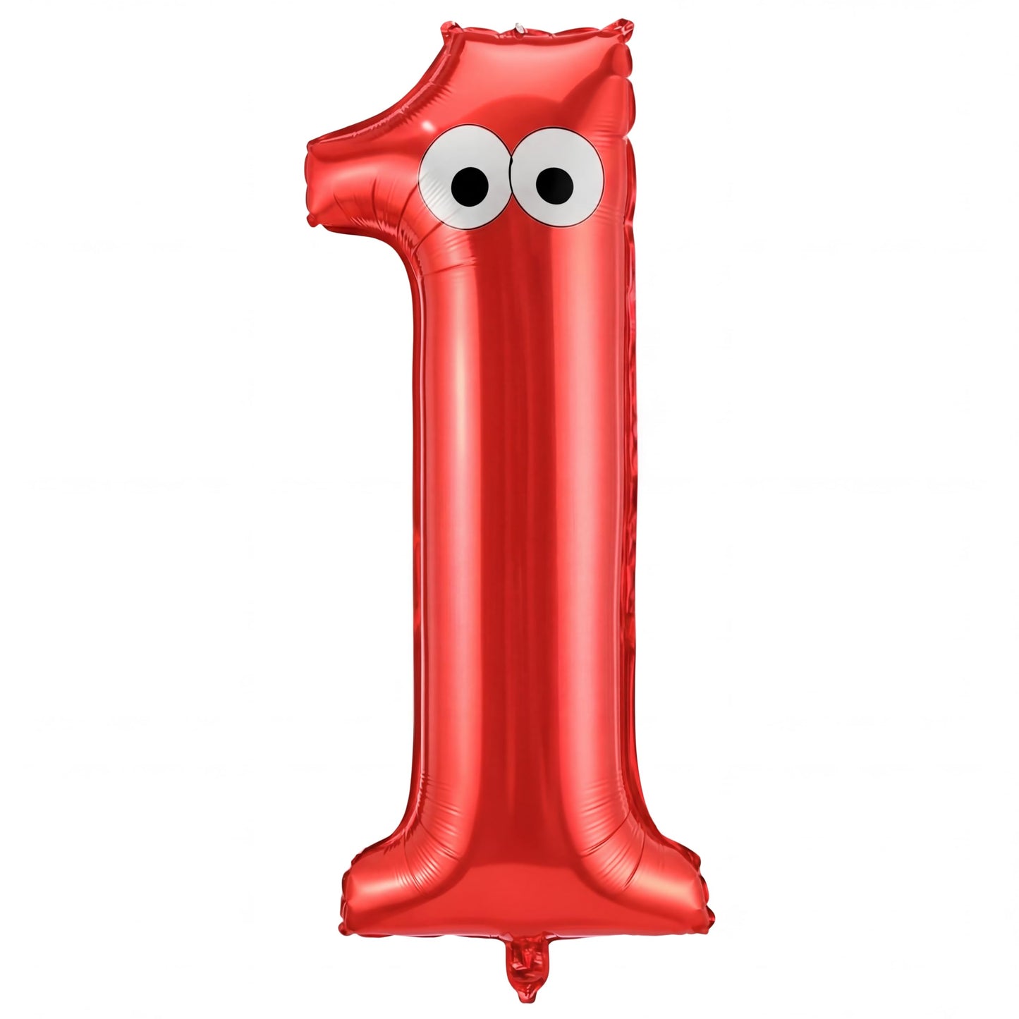 Charnoel Red Monster Number 1 Balloons 40 Inch Red Monster Theme Birthday Party Decorations Large Foil Balloons for Cartoon Birt