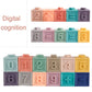 Mini Tudou Baby Blocks - Soft Educational Building Blocks, 12PCS, Multicolor, Silicone, Ideal for Teething, Ages 6 Months and Up