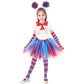 Kitimi Tulle Tutu Skirt Set for Girls Carnival Cosplay, 3 Layered Tulle Tutu Skirt, Headband, Striped High Socks and Gloves