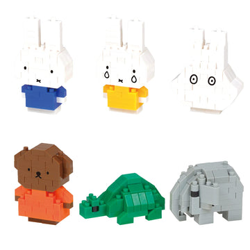 Nanoblock - Miffy - Miffy Assortment 1 (Complete Set Of 6), Mininano Series Building Kit