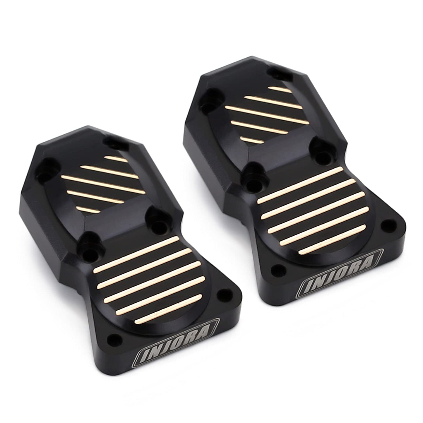 INJORA Brass Diff Cover for Front and Rear Axles Black Coating Finish Upgrades Parts for 1/24 RC Crawler Car Axial AX24 SCX24 90