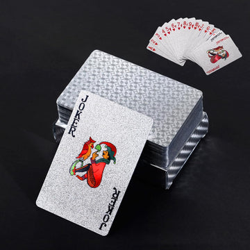 Tkocisa 2 Decks Waterproof Playing Cards Plastic Poker Cards, Foil Poker Cards Novelty Poker Cards Waterproof Deck Of Cards For