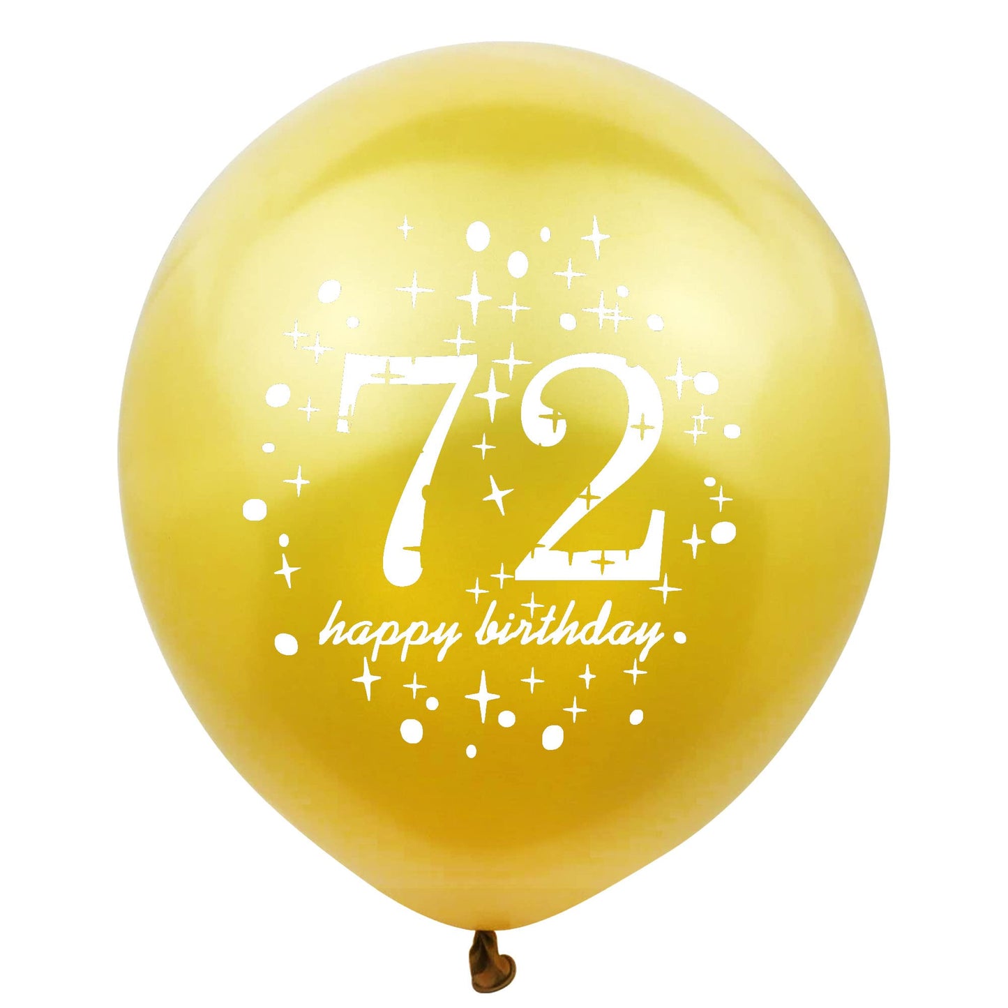 Shuntai 72Nd Birthday Balloon Gold And Black 72Nd Birthday Decorations For Men Women Latex Confetti Balloons 72 Year Old Theme B