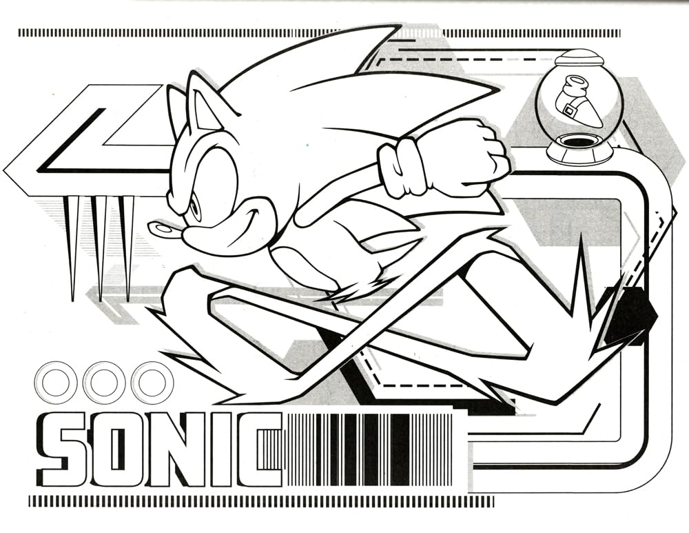 Sonic The Hedgehog Coloring Activity Book and Sticker Set for Kids