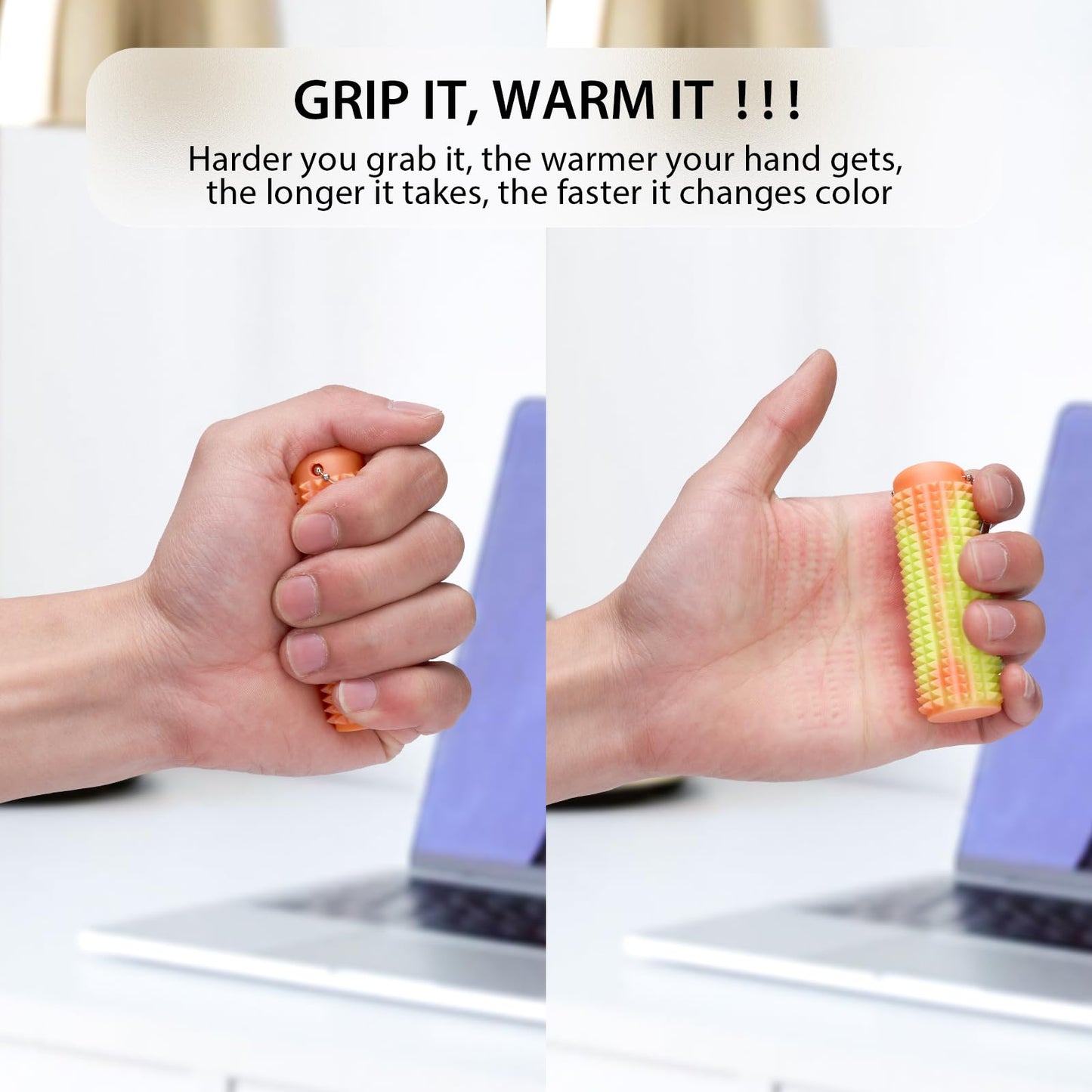 3Pcs Little Ouchies Fidget Keychain For Adults,Spiky Grippie Stim Sensory Toy | Pain Relief & Anxiety Stress Relief |Tactile Fid