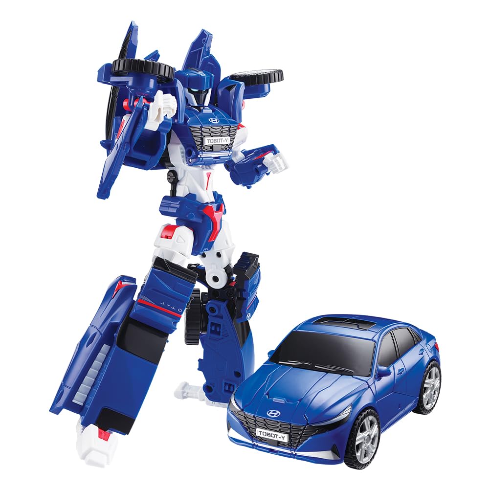 New Tobot, Tobot Y, Youngtoys Transforming Collectible Vehicle To Robot, Heroes Animation Character Toys For Kids 3 And Up Trans