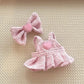 Clothes for(NO Doll)  15cm/17cm Doll Accessories Suit  ute Miniature Fashion Accessories - Pink Heart enhanced Outfit  Play & Collector(Pink - Sweater  S)