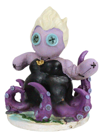 Ebros Day Of The Dead Pinheadz Monster With Voodoo Stitches Figurine Halloween Collectible Fantasy Mythical Beings Undead Apocalypse Horror (Octopus Witch Ursula)