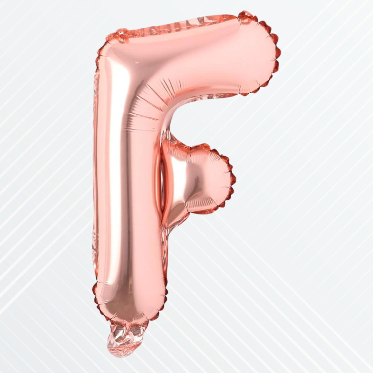 Flyloons Rose Gold Alphabet Letter Foil Balloons for Name F Birthday Decoration Items, Anniversary, Baby Shower, Bachelorette, W