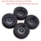 Shaluoman 4Pcs 1/10 On-Road Foam Tires& 2080-3mm Wheel Rims 12mm Hex for HSP HPI RC Racing Car Toy, Black