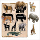 WISSEN Wooden Hide and See Wild Animals Puzzle