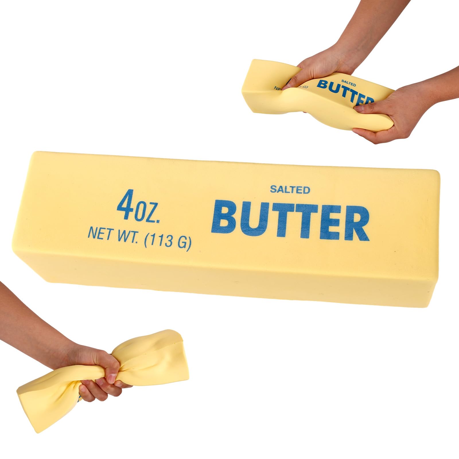 1pcs Large Giant Big Jumbo Squeeze Butter Toy, PU Material Squishy Butter Stick Slow Rising Squeeze Food Fidget Toy for Office S
