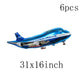 31Inch Large Airplane Blue Party Decoration Airplane Balloon Birthday Party Supplies (6Pcs Airplane)