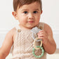 Itzy Ritzy - Itzy Loops Sensory Teether; Includes 2 Silicone Rings And 1 Link (Elephant)