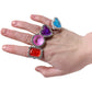 The Dreidel Company Plastic Jewel Ring 1'' (72-Pack)