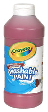 16 Pack CRAYOLA LLC FORMERLY BINNEY & SMITH CRAYOLA WASHABLE PAINT 16 OZ RED