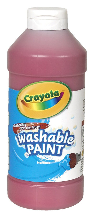 16 Pack CRAYOLA LLC FORMERLY BINNEY & SMITH CRAYOLA WASHABLE PAINT 16 OZ RED