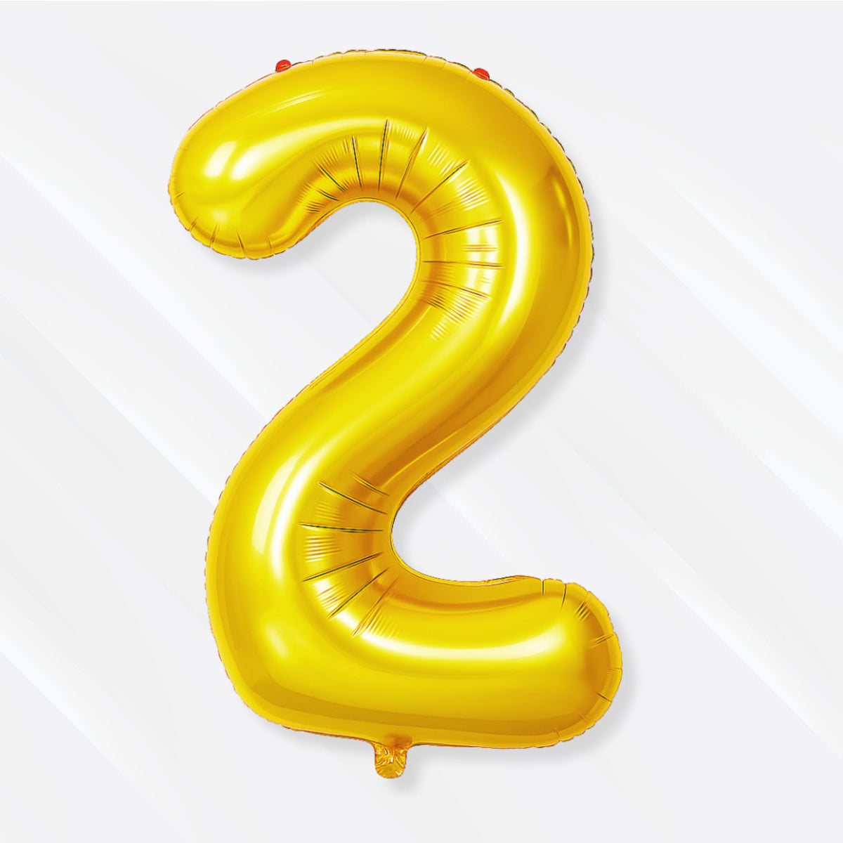 Flyloons 2 number Foil Balloon Gold 16 inch Size For Kids Boys Girls Birthday Decoration Items 2nd Year Number Balloons 0 to 9 S