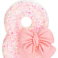 ElekFX Birthday Candle for Cake, 8 Candle - Pink Glitter with Bowknot, 2.76 inch Happy Birthday Candle, Cake Topper Decoration f