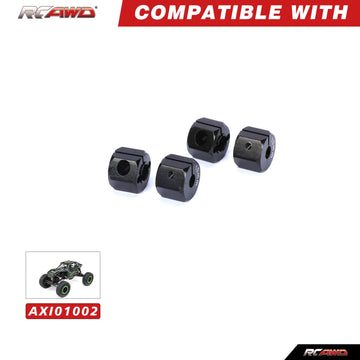 RCAWD for UTB18 Capra 12mm Wheel Hex Hub Adaptor Upgrades H12*10mm Parts # AXI212015, for Axial 1/18#AXI01002 Black