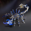 Konhaovf Blue 3D Metal Puzzle For Adults Scorpion, Diy Colorful 3D Metal Model Kits To Build With Tool, 3D Desktop Model Kits Bu