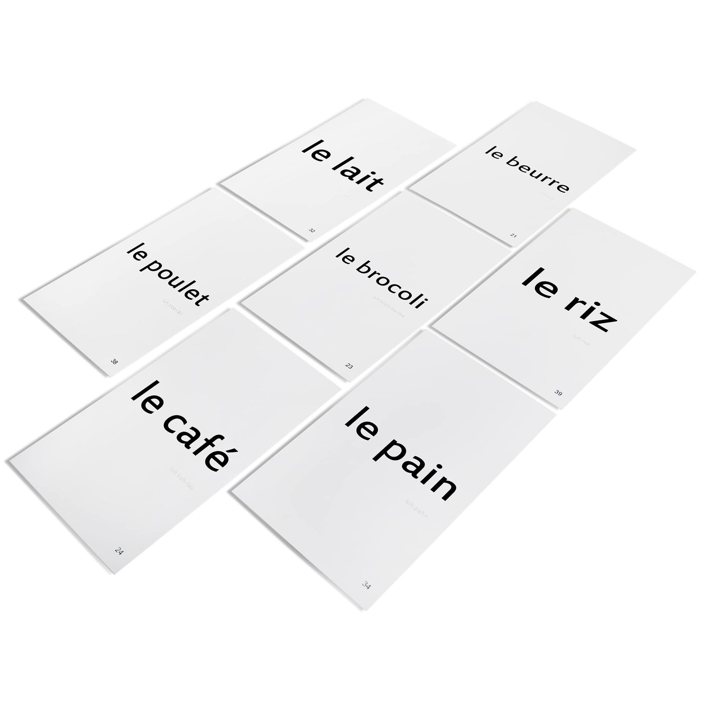 192 French Beginning Vocabulary Flash Cards With Original Artwork - For All Ages