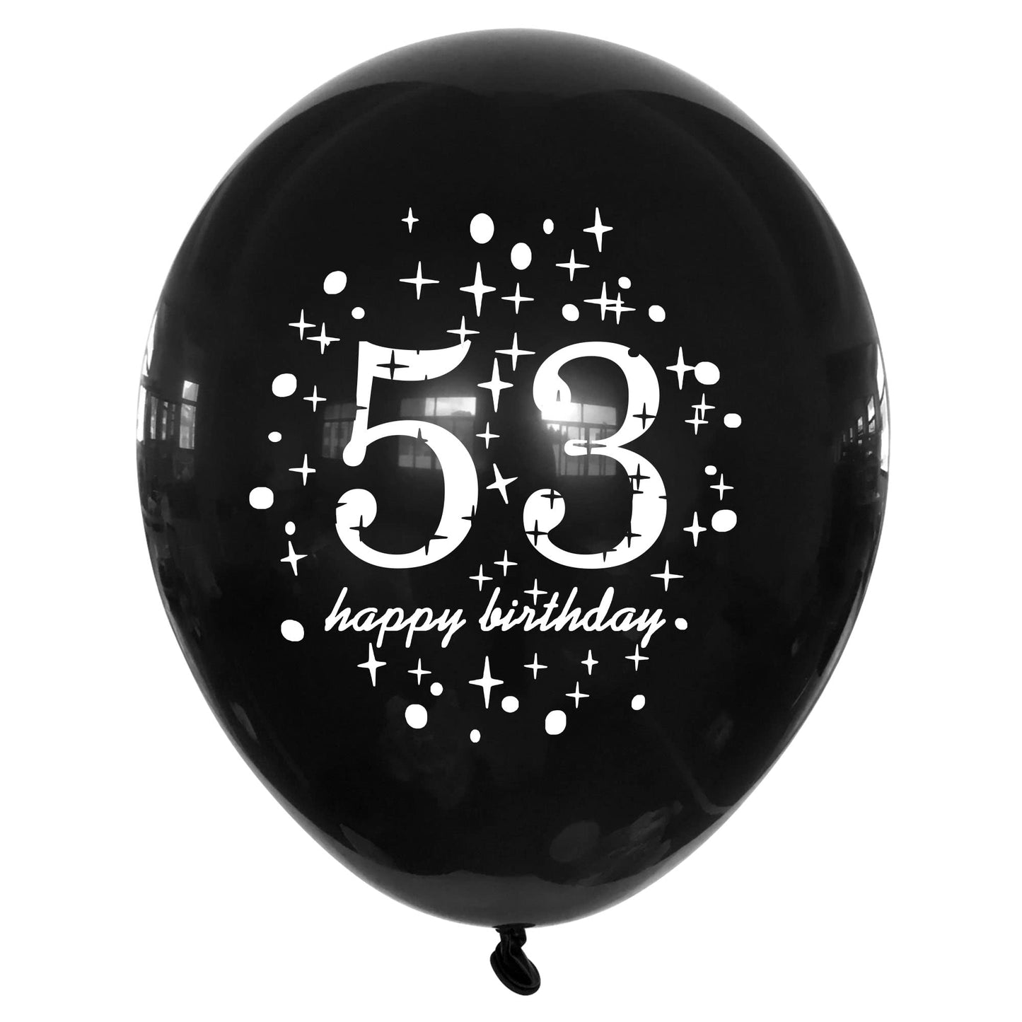Shuntai 53 Birthday Decorations For Men Black And Gold 53Rd Birthday Balloons Women Happy Birthday Latex Confetti Balloon 53 Yea
