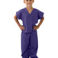 Natural Uniforms Childrens Scrub Set-Soft Touch-Role Play Costume Set (Purple, 12/14)