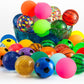 Obtanim 100 Pieces Colorful Bouncy Balls Bulk Mixed Pattern High Bouncing Balls For Kids Party Favors, Prizes, Birthdays Gift (2