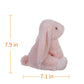 Apricot Lamb Plush Indy Pink Bunny Rabbit - Soft 8" Stuffed Animal with Fluffy Ears