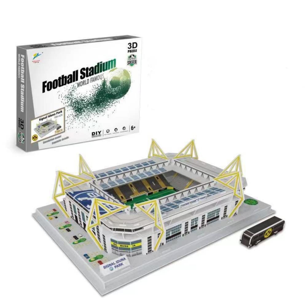 Classic Football Stadium Puzzle,3D Puzzle Soccer Club Venues,3D Paper Model Building Puzzle Kit, Soccer Stadium Souvenir Gift,Ha
