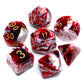 CREEBUY DND Dice Set Red Mix White Dice for Dungeon and Dragons D&D MTG 7-Die RPG Polyhedral Dice