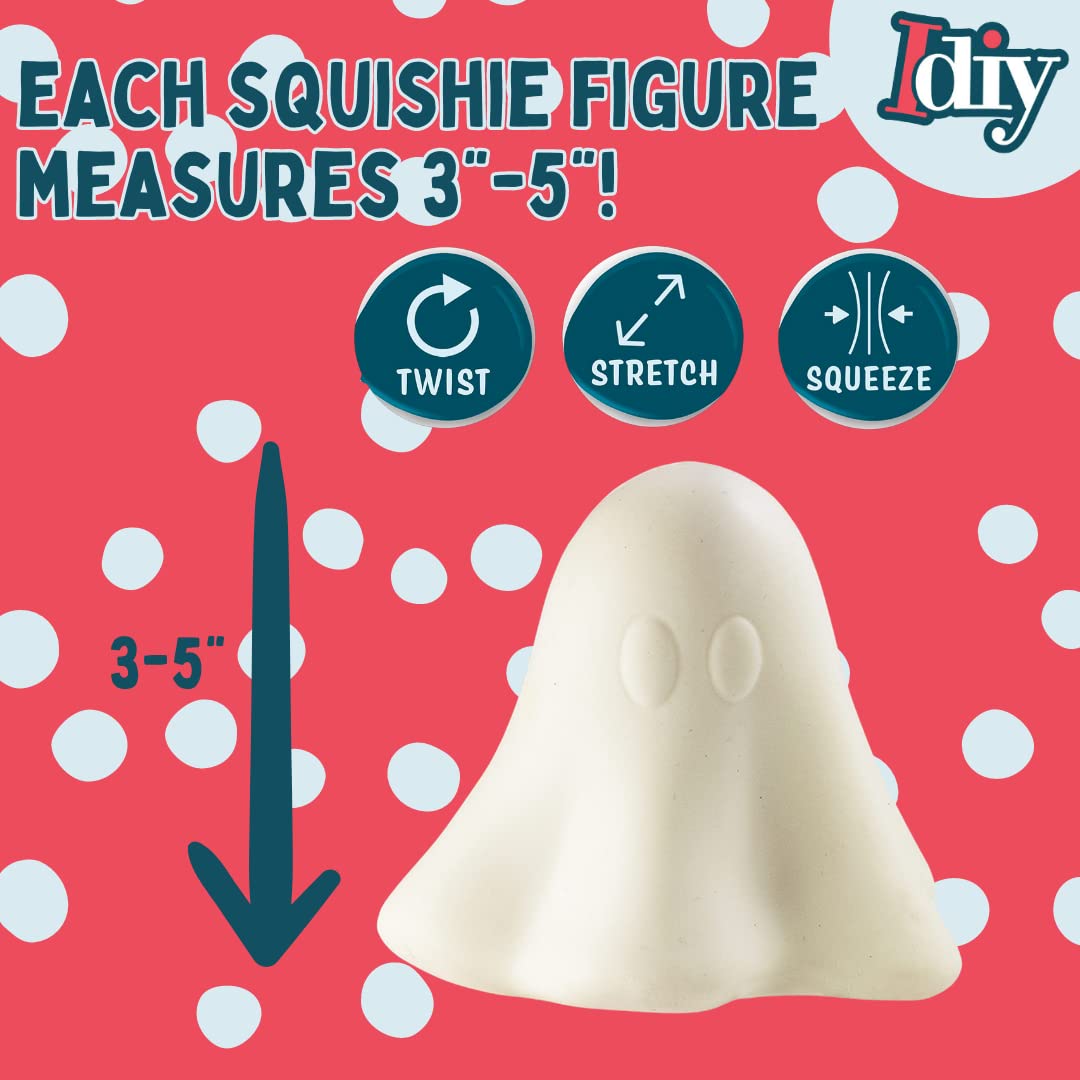 Halloween Party Craft Kit Jumbo Squishies (8 Unique Spooky Shapes)-White Kawaii Scented Slow Rise Squishy Toys, Decorating, Scen