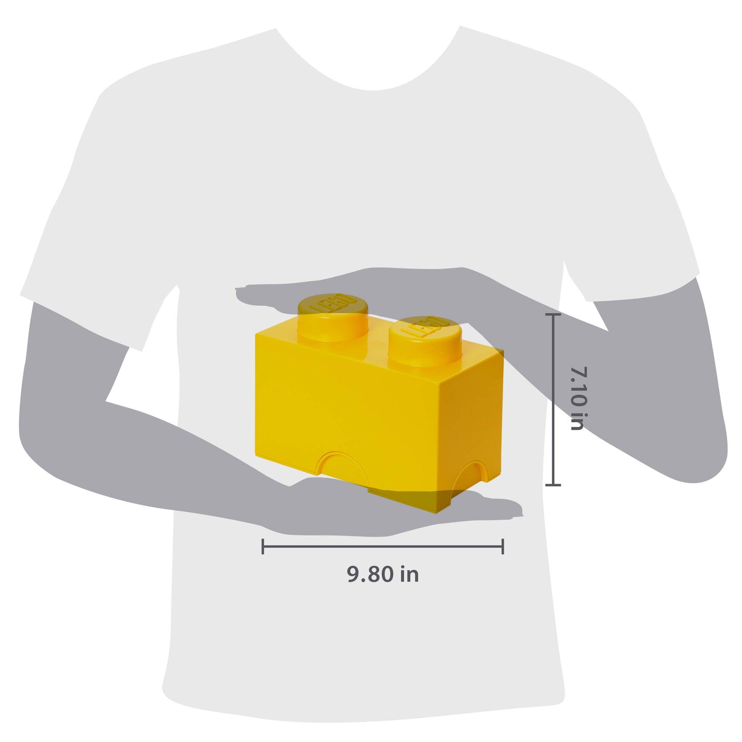 Room Copenhagen Lego Box, Brick 2, Bright Yellow