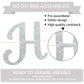 Beishida Silver Happy Birthday Banner - No Diy,10Feet,Pre-Strung-Glitter Happy Birthday Sign, Happy Birthday Garland,Happy Birth