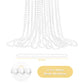 ZZYFGH 33'' 7mm St Patricks Day Beads Necklace, White Bead Necklace Bulk, Mardi Gras Round Beaded Necklaces for Party Favors Cos