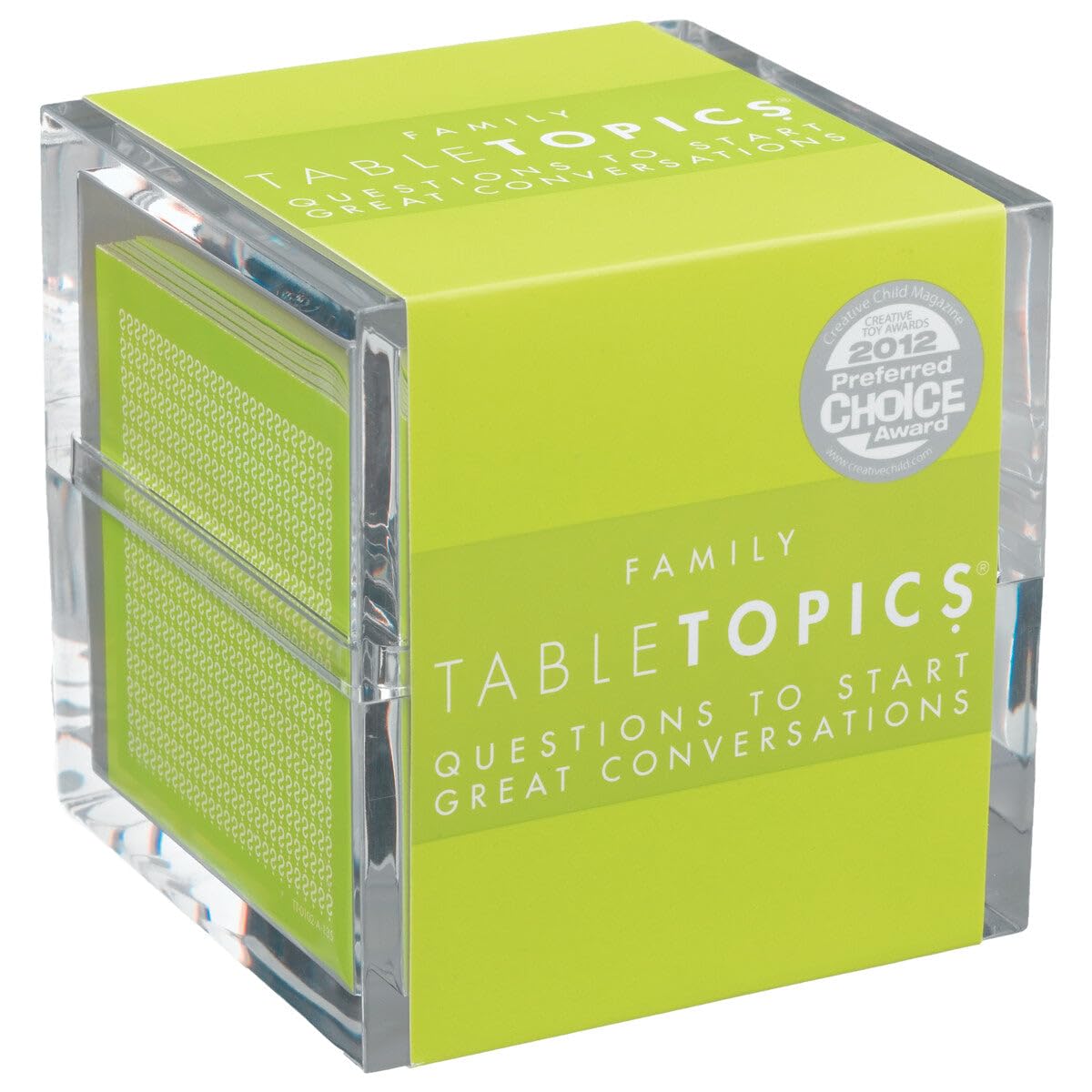 TableTopics Family Conversation Starter Cards - 135 Cards, Medium Size, Light Green, Model TT-0102-D