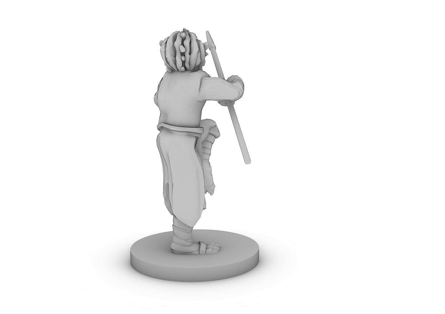 Gold Dragonborn Monk Male Tabletop Dnd Gaming Miniature