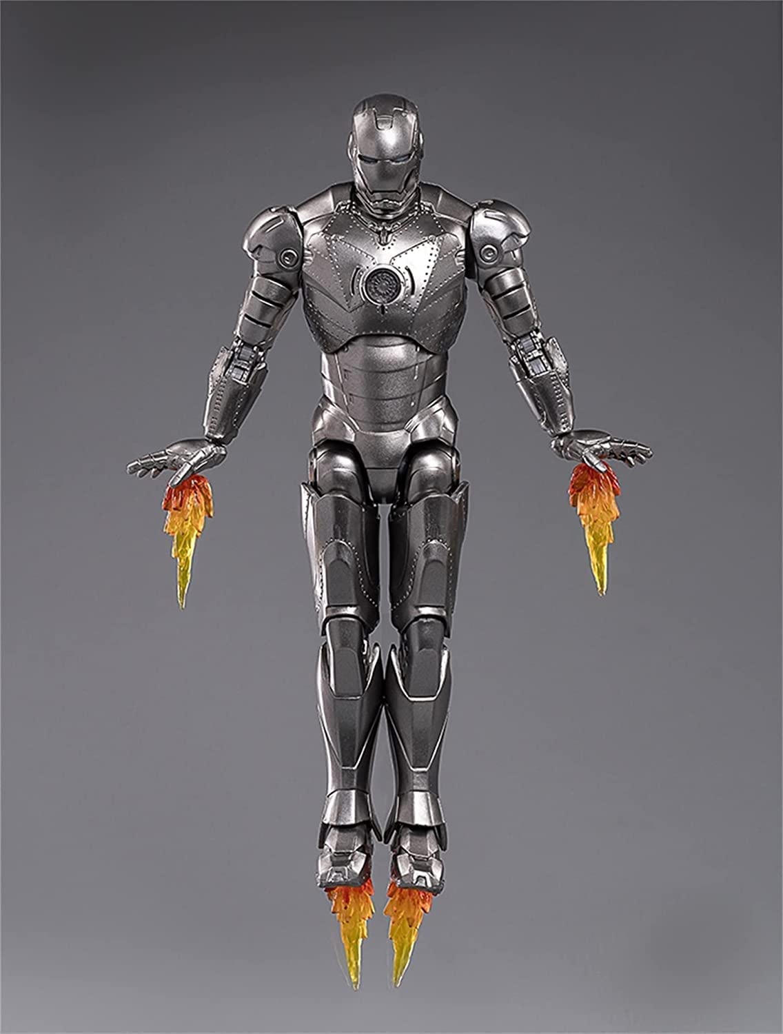 Uxouyic Ir?nman Movie Series - Collectible Ir?nman Action Figure Metal Painting 20 Joints Movable Model Toys (7 Inches) (Mark 2)