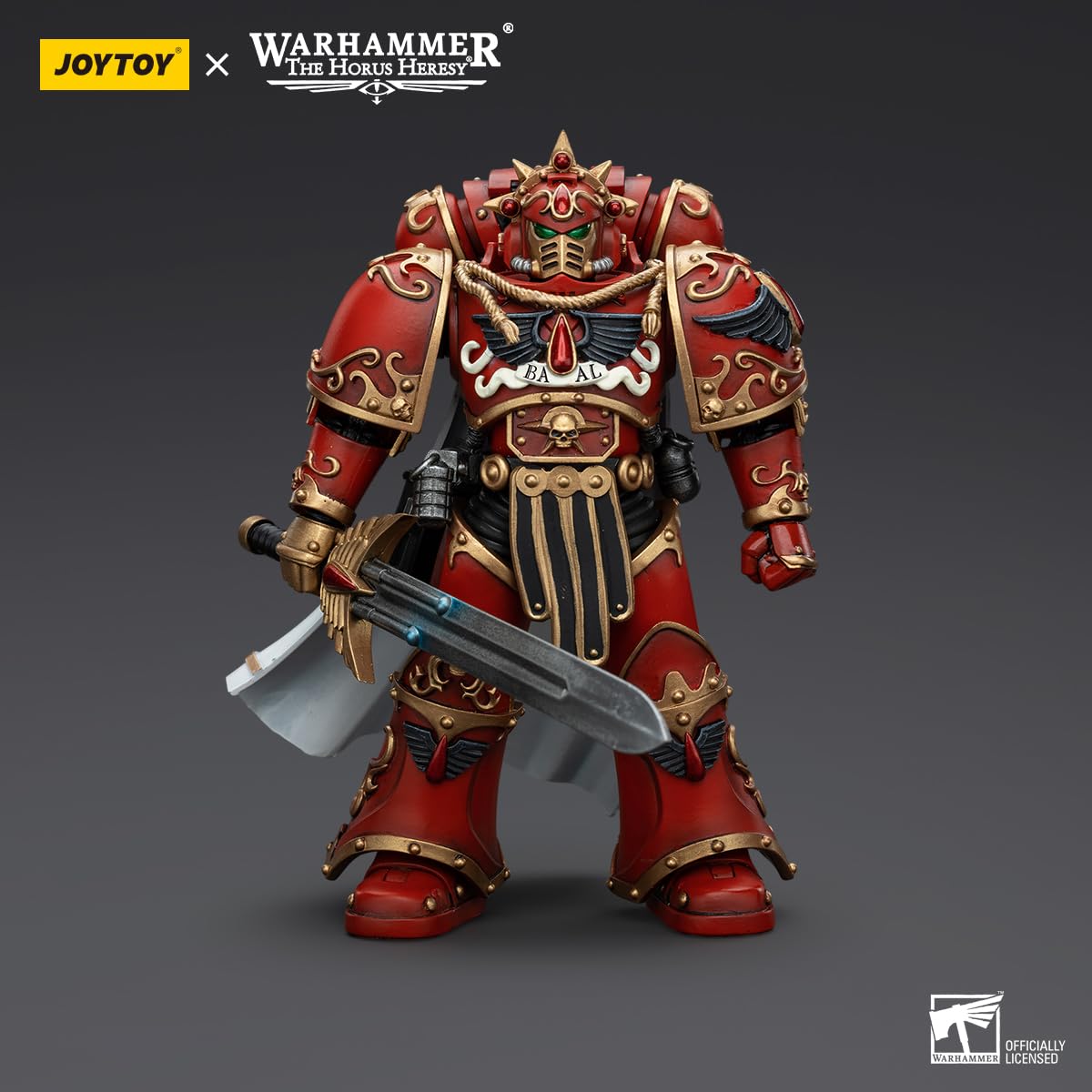 malt-inspiredISE JOYTOY 1/18 Action Figures - Warhammer The Horus Heresy Blood Angels Legion Praetor with Paragon cutting edge - 6 Classic Character Collectible Age 15 and Above