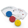 CHH 4 Piece Round Card Holders, Rubber, Red, White, Yellow & Blue, Model 2721